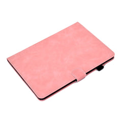 For iPad Pro 11 (2024) Cowhide Texture PU Leather Stand Tablet Case Card Holder Cover with Pen Holder Loop