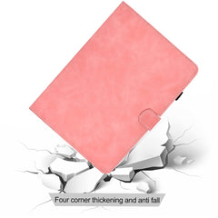 For iPad Pro 11 (2024) Cowhide Texture PU Leather Stand Tablet Case Card Holder Cover with Pen Holder Loop
