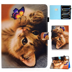 For iPad Pro 11 (2024) Case PU Leather+TPU Tablet Protective Cover Pattern Printing Full Protection Shell