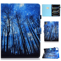 For iPad Pro 11 (2024) Case PU Leather+TPU Tablet Protective Cover Pattern Printing Full Protection Shell