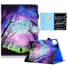 For iPad Pro 11 (2024) Case PU Leather+TPU Tablet Protective Cover Pattern Printing Full Protection Shell
