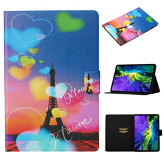 For iPad Pro 11 (2024) Case Pattern Leather Folio Stand Tablet Cover with Card Holder