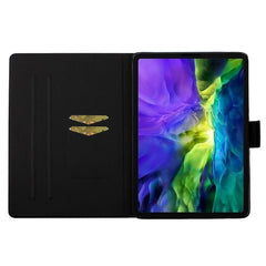 For iPad Pro 11 (2024) Case Pattern Leather Folio Stand Tablet Cover with Card Holder