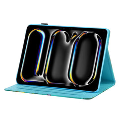 For iPad Pro 11 (2024) Case Pattern PU Leather Tablet Cover with Pencil Holder