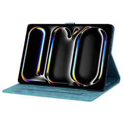 For iPad Air 13 (2025) / (2024) Pro 12.9 (2020) / (2021) Case Flower Cat Pattern Leather Smart Tablet Cover