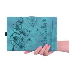 For iPad Air 13 (2025) / (2024) Pro 12.9 (2020) / (2021) Case Flower Cat Pattern Leather Smart Tablet Cover