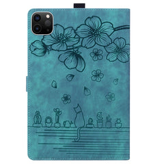 For iPad Air 13 (2025) / (2024) Pro 12.9 (2020) / (2021) Case Flower Cat Pattern Leather Smart Tablet Cover