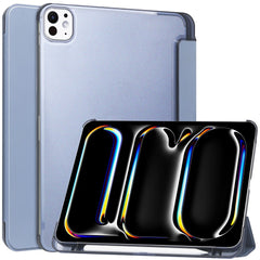 For iPad Pro 11 (2024) Case Stand PU Leather + PC Matte Back Tablet Case