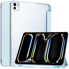 For iPad Pro 11 (2024) Case Stand PU Leather + PC Matte Back Tablet Case