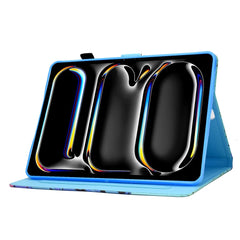 For iPad Pro 11 (2024) Tablet Cover Shockproof Leather Card Holder Stand Case
