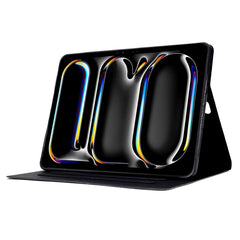 For iPad Pro 11 (2024) Case Pattern Leather Tablet Protective Cover Auto Sleep / Wake