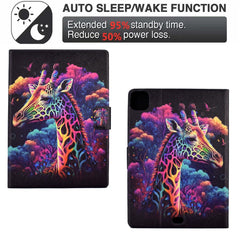 For iPad Pro 11 (2024) Case Pattern Leather Tablet Protective Cover Auto Sleep / Wake