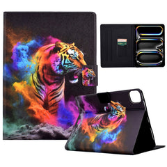 For iPad Pro 11 (2024) Case Pattern Leather Tablet Protective Cover Auto Sleep / Wake
