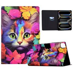 For iPad Pro 11 (2024) Case Pattern Leather Tablet Protective Cover Auto Sleep / Wake