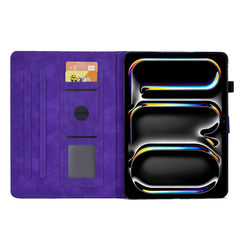 A3 For iPad Pro 11 (2024) Case Card Slots Leather Tablet Cover Block Pattern