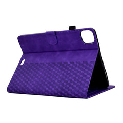 A3 For iPad Pro 11 (2024) Case Card Slots Leather Tablet Cover Block Pattern