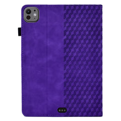 A3 For iPad Pro 11 (2024) Case Card Slots Leather Tablet Cover Block Pattern