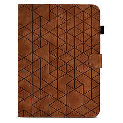 A6 For iPad Pro 11 (2024) Case Card Slots Stand Rhombus Auto Wake  /  Sleep Leather Tablet Cover