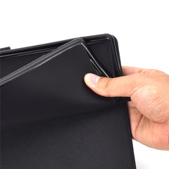 For iPad Pro 11 (2024) Case Cowhide Texture Leather Tablet Cover Multi-Angle Viewing