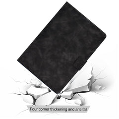 For iPad Pro 11 (2024) Case Cowhide Texture Leather Tablet Cover Multi-Angle Viewing