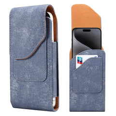 6.7  /  6.9 inch Phone Case Holster for iPhone 16 Pro Max  /  Samsung Galaxy S25 Ultra  /  S24 Ultra , Jeans Cloth Texture Belt Clip Leather Ba - TechGearPal