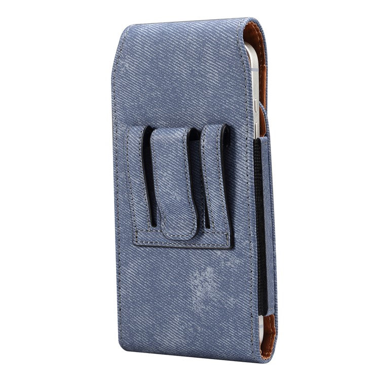 6.7  /  6.9 inch Phone Case Holster for iPhone 16 Pro Max  /  Samsung Galaxy S25 Ultra  /  S24 Ultra , Jeans Cloth Texture Belt Clip Leather Ba - TechGearPal