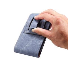 6.7  /  6.9 inch Phone Case Holster for iPhone 16 Pro Max  /  Samsung Galaxy S25 Ultra  /  S24 Ultra , Jeans Cloth Texture Belt Clip Leather Ba - TechGearPal