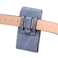 6.7  /  6.9 inch Phone Case Holster for iPhone 16 Pro Max  /  Samsung Galaxy S25 Ultra  /  S24 Ultra , Jeans Cloth Texture Belt Clip Leather Ba - TechGearPal