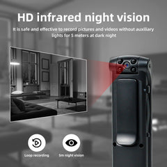 L01 Mini Pocket Camera Portable HD 1080P Camera Law Enforcement Recorder Sports DV Camera with Back Clip - TechGearPal