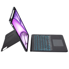 HY-12B Leather Case For iPad Air 13 (2025) / (2024) / Pro 12.9 (2022) / (2021) / (2020) / (2018) Detachable Keyboard with Floating Stand