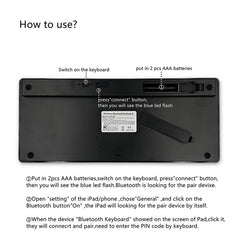 X5 Lightweight Ultra-thin Bluetooth-compatible Keyboard Portable Wireless Keyboard for Apple/Android OS (German - TechGearPal