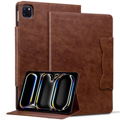 For iPad Air 13 (2025) / (2024) / Pro 12.9 (2018) / (2020) / (2021) / (2022) Case Card Slots Business Leather Tablet Cover