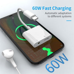 MH-CM33S USB-C to 3.5mm Headphone Audio Adapter Type-C Jack AUX Dongle Converter - TechGearPal