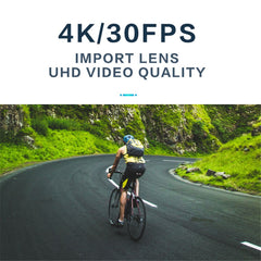 4K 30FPS Head-Mounted Video Camera WiFi Wearable Motorcycle Bike Video Recorder Camera with Microphone - TechGearPal