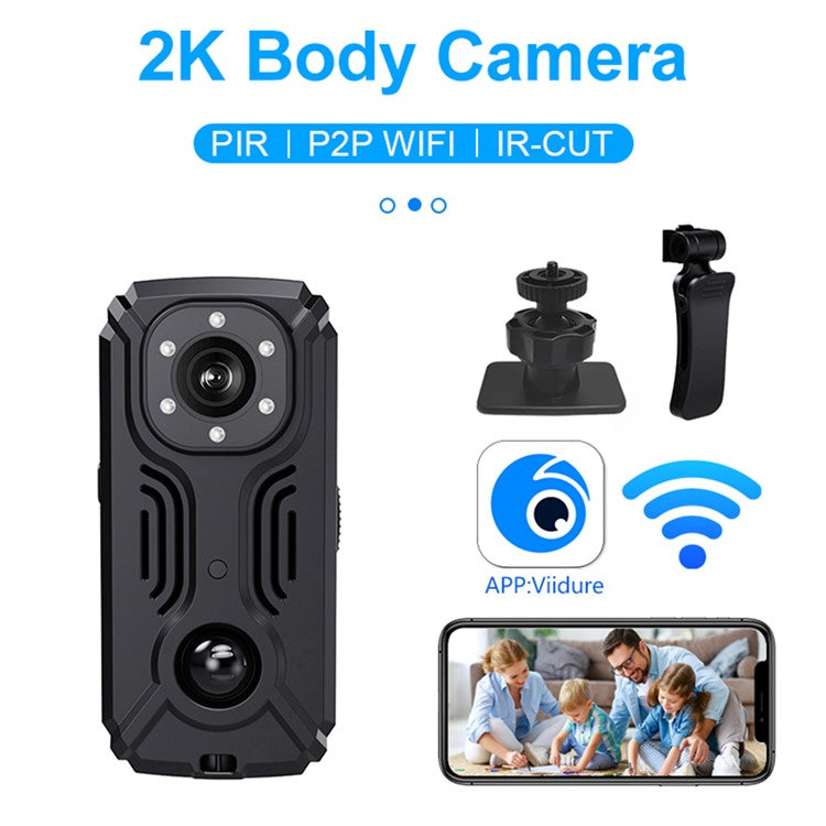 MD37 Video Recorder 2K Cycling Sports Camera with IR-CUT AP Hotspot - TechGearPal