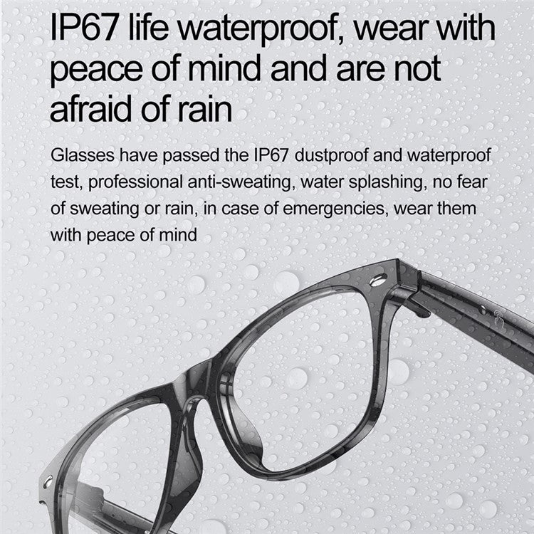 W100 AI Translation Smart Glasses Bluetooth-Compatible Call Music Fashion Sports IP67 Waterproof Hall Sensor Glasses - TechGearPal