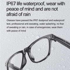 W100 AI Translation Smart Glasses Bluetooth-Compatible Call Music Fashion Sports IP67 Waterproof Hall Sensor Glasses - TechGearPal