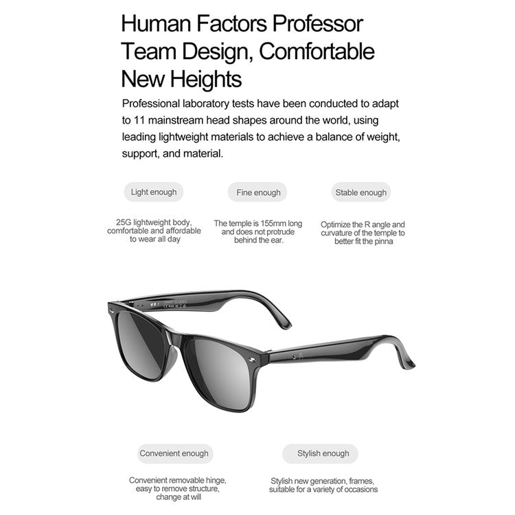 W100 AI Translation Smart Glasses Bluetooth-Compatible Call Music Fashion Sports IP67 Waterproof Hall Sensor Glasses - TechGearPal