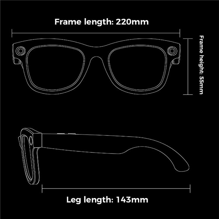 M01 Smart Bluetooth-Compatible Audio Sunglasses Call / Music Voice Assistant Real-Time Translation Glasses - TechGearPal