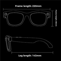 M01 Smart Bluetooth-Compatible Audio Sunglasses Call / Music Voice Assistant Real-Time Translation Glasses - TechGearPal