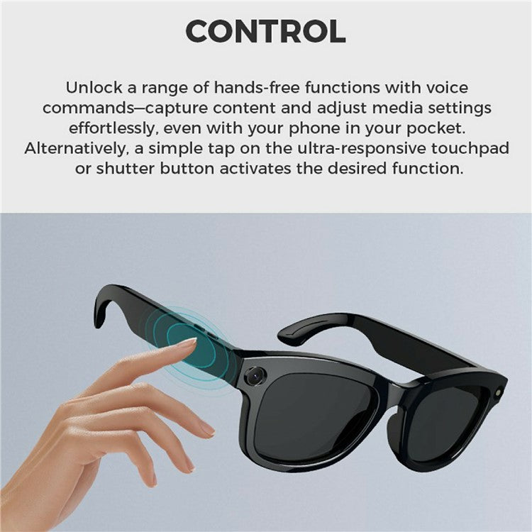 M01 Smart Bluetooth-Compatible Audio Sunglasses Call / Music Voice Assistant Real-Time Translation Glasses - TechGearPal