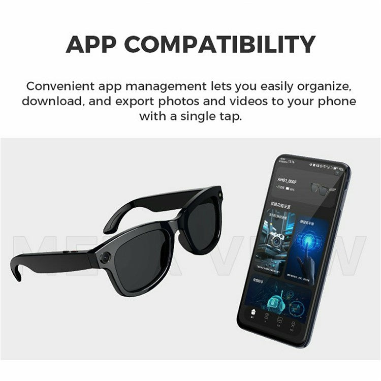 M01 Smart Bluetooth-Compatible Audio Sunglasses Call / Music Voice Assistant Real-Time Translation Glasses - TechGearPal