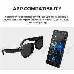 M01 Smart Bluetooth-Compatible Audio Sunglasses Call / Music Voice Assistant Real-Time Translation Glasses - TechGearPal