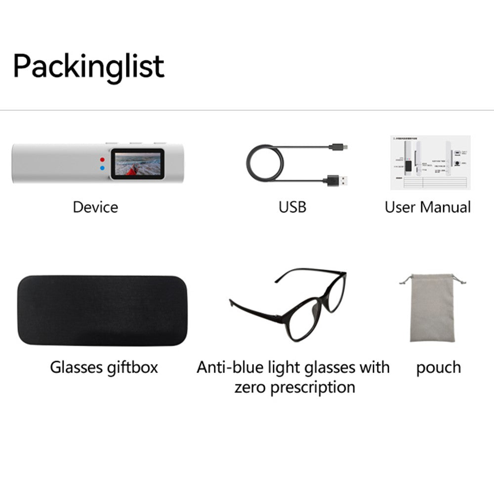 S110 First Person View Glasses Camera IPS Display WiFi APP Control 2.7K Ultra HD Video Recorder with 32G TF Card - TechGearPal