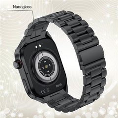 TK16 2.04-inch AMOLED Screen Smart Watch Micro-Physical Examination ECG Heart Rate Monitor Sport Watch, Steel Strap - TechGearPal