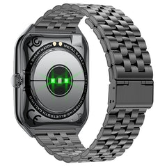 MT61 Ultra Thin Smart Watch 1.96 Inch AMOLED Curved Screen Bluetooth-Compatible Calling Health Monitor, Steel Strap - TechGearPal
