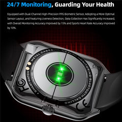 MT61 Ultra Thin Smart Watch 1.96 Inch AMOLED Curved Screen Bluetooth-Compatible Calling Health Monitor, Steel Strap - TechGearPal