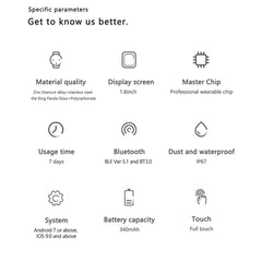 GT45 1.6-inch Outdoor Smart Watch Bluetooth-compatible Call Fitness Tracker Bracelet with Heart Rate Blood Pressure Sleep Monitor - TechGearPal