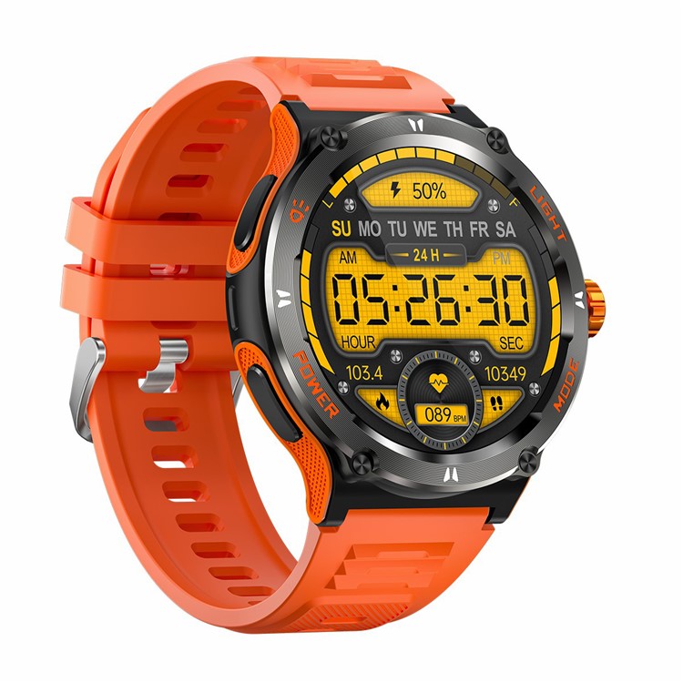 KT76 3ATM Waterproof Health Monitor 1.53-inch Bluetooth-compatible Smart Watch with Flashlight - TechGearPal