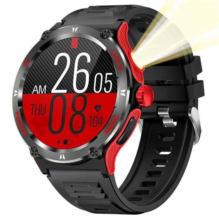 KT76 3ATM Waterproof Health Monitor 1.53-inch Bluetooth-compatible Smart Watch with Flashlight - TechGearPal